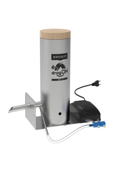 Røggenerator med luftpumpe.